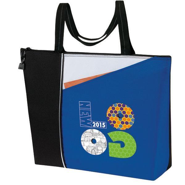 Slant Color Pop 600D Zippered Tote