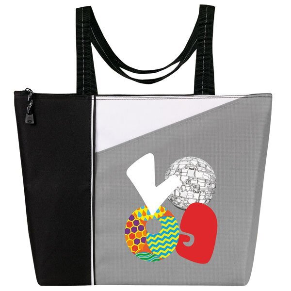 Slant Color Pop 600D Zippered Tote