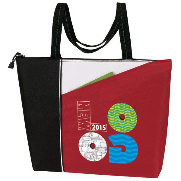 Slant Color Pop 600D Zippered Tote