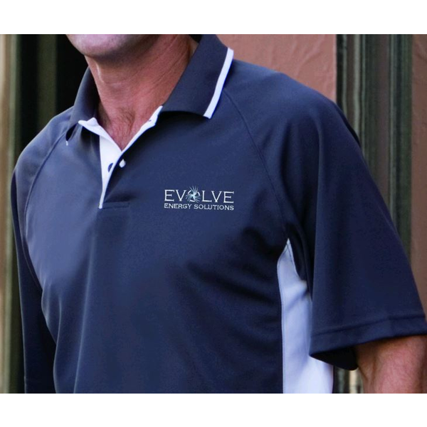 Charles River® Color Blocked Piqué Men's Wicking Polo