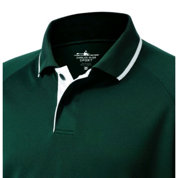 Charles River® Color Blocked Piqué Men's Wicking Polo