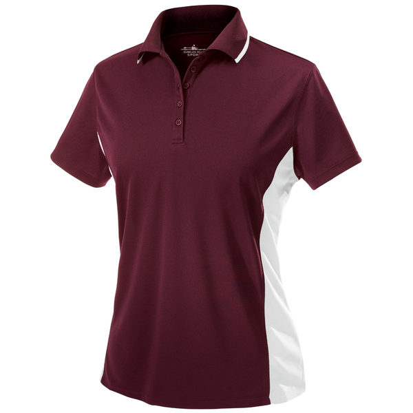 Charles River® Color Blocked Piqué Ladies' Wicking Polo