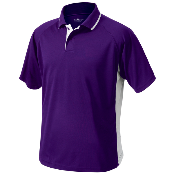 Charles River® Color Blocked Piqué Men's Wicking Polo