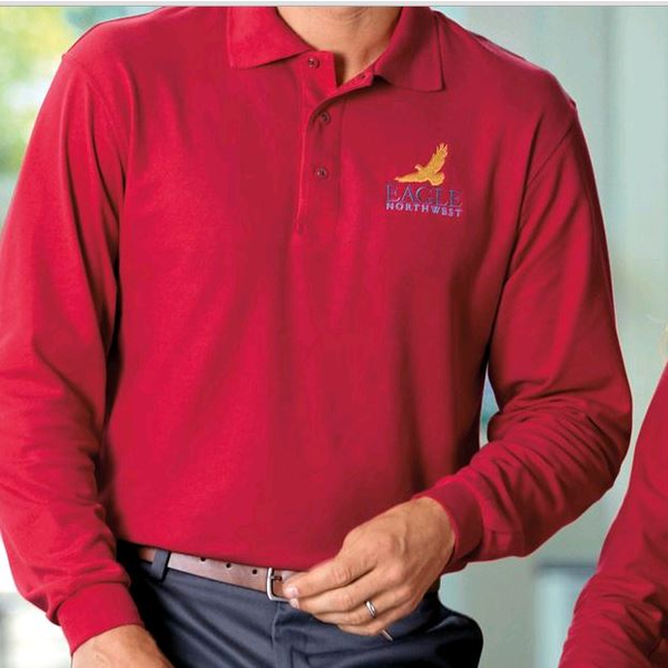 Port Authority® Silk Touch™ Pique Men's Long Sleeve Polo