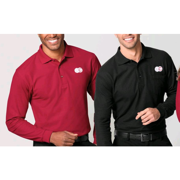 Port Authority® Silk Touch™ Pique Men's Long Sleeve Polo