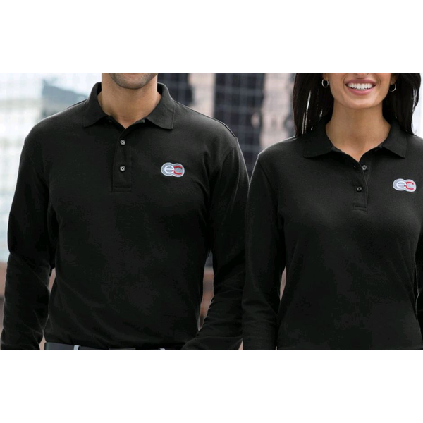 Port Authority® Silk Touch™ Pique Men's Long Sleeve Polo