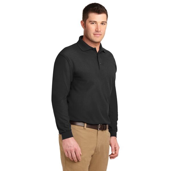 Port Authority® Silk Touch™ Pique Men's Long Sleeve Polo