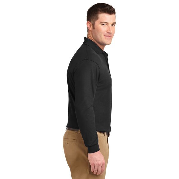 Port Authority® Silk Touch™ Pique Men's Long Sleeve Polo