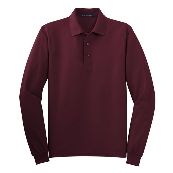 Port Authority® Silk Touch™ Pique Men's Long Sleeve Polo