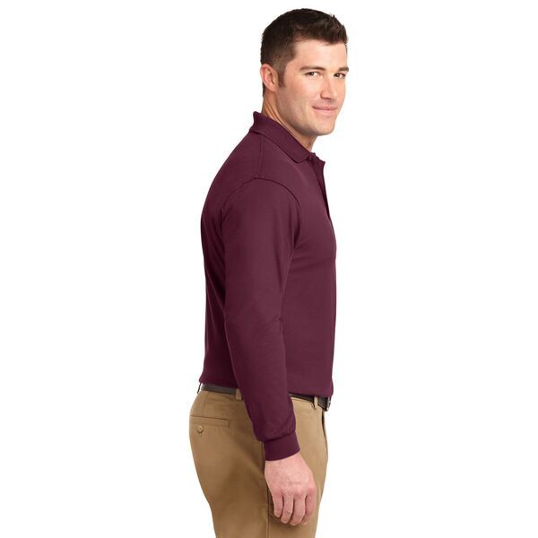 Port Authority® Silk Touch™ Pique Men's Long Sleeve Polo