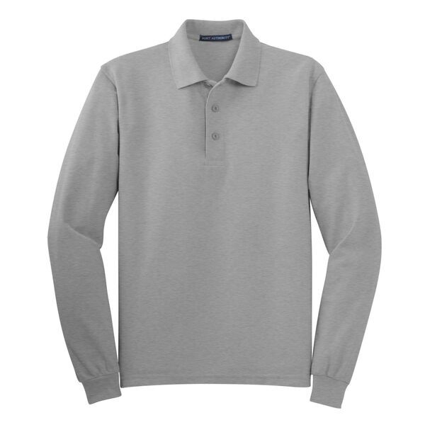 Port Authority® Silk Touch™ Pique Men's Long Sleeve Polo