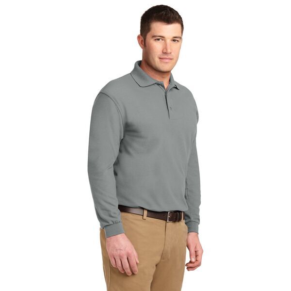 Port Authority® Silk Touch™ Pique Men's Long Sleeve Polo