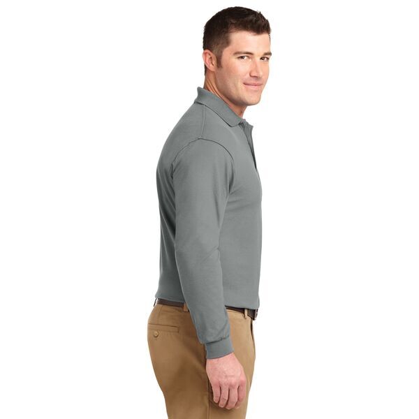 Port Authority® Silk Touch™ Pique Men's Long Sleeve Polo