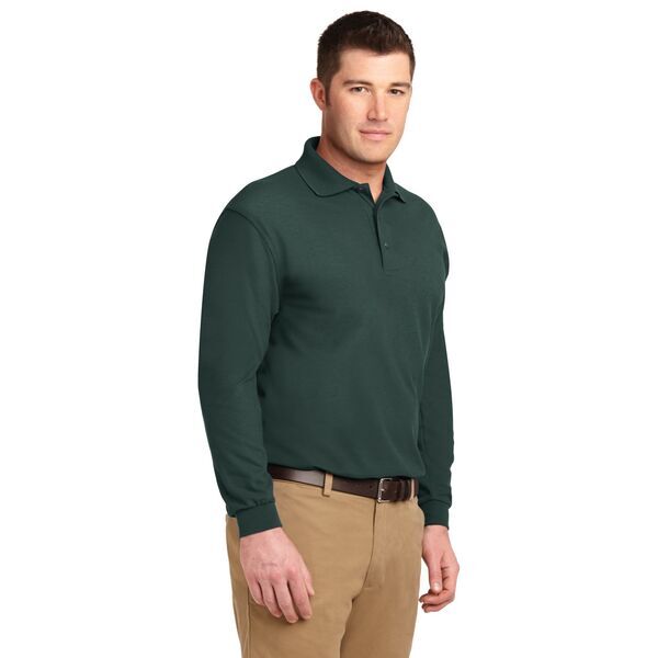 Port Authority® Silk Touch™ Pique Men's Long Sleeve Polo