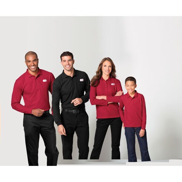 Port Authority® Silk Touch™ Pique Men's Long Sleeve Polo