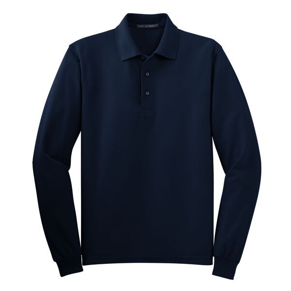 Port Authority® Silk Touch™ Pique Men's Long Sleeve Polo