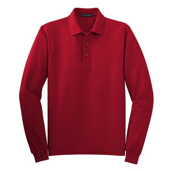 Port Authority® Silk Touch™ Pique Men's Long Sleeve Polo