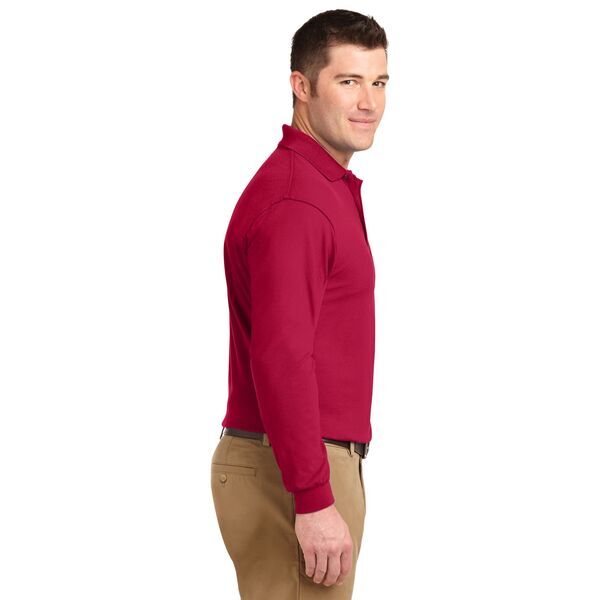 Port Authority® Silk Touch™ Pique Men's Long Sleeve Polo
