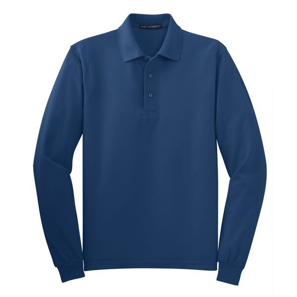 Port Authority® Silk Touch™ Pique Men's Long Sleeve Polo