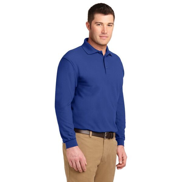 Port Authority® Silk Touch™ Pique Men's Long Sleeve Polo