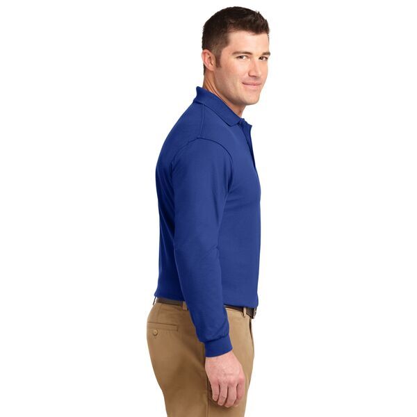 Port Authority® Silk Touch™ Pique Men's Long Sleeve Polo