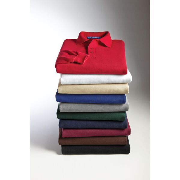 Port Authority® Silk Touch™ Pique Men's Long Sleeve Polo