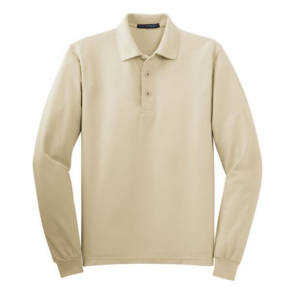 Port Authority® Silk Touch™ Pique Men's Long Sleeve Polo