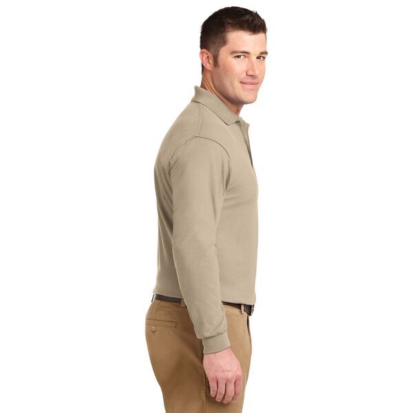 Port Authority® Silk Touch™ Pique Men's Long Sleeve Polo