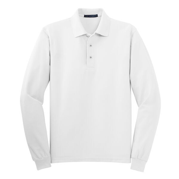 Port Authority® Silk Touch™ Pique Men's Long Sleeve Polo