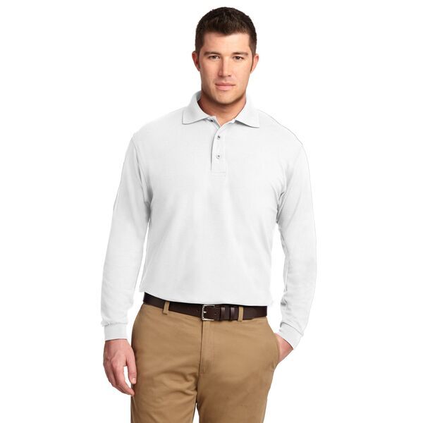 Port Authority® Silk Touch™ Pique Men's Long Sleeve Polo