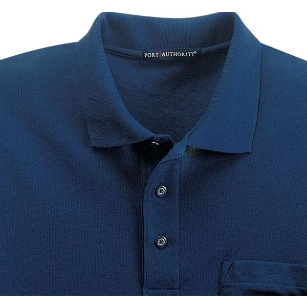 Port Authority® Silk Touch™ Pique Men's Long Sleeve Polo with Pocket