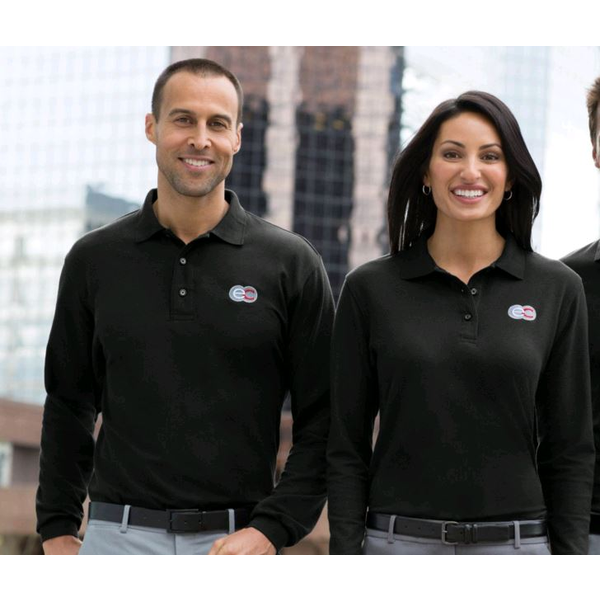 Port Authority® Silk Touch™ Pique Ladies' Long Sleeve Polo