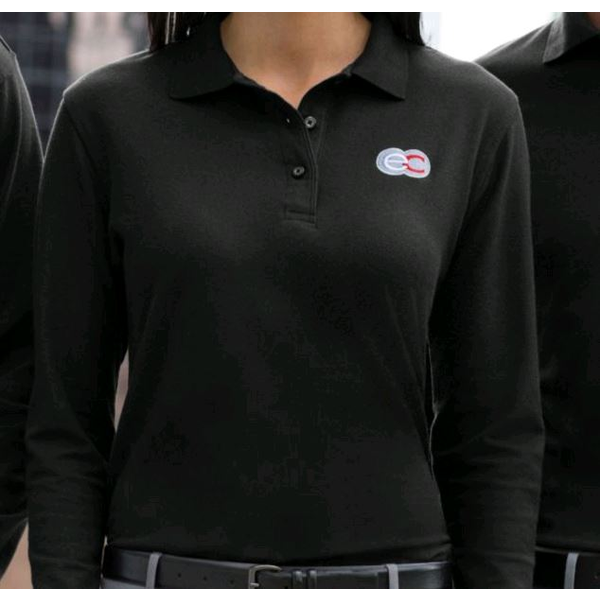 Port Authority® Silk Touch™ Pique Ladies' Long Sleeve Polo