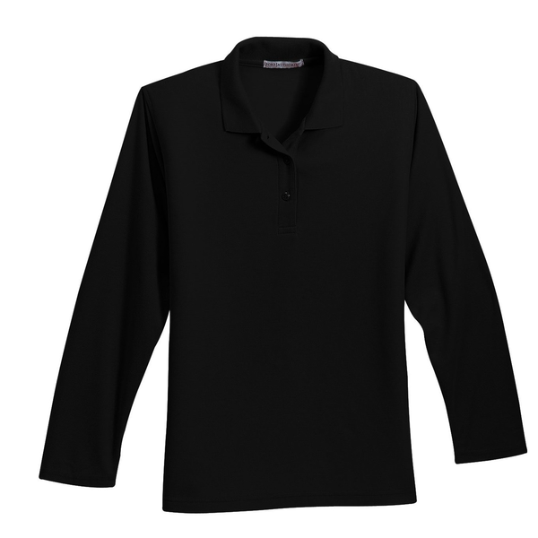 Port Authority® Silk Touch™ Pique Ladies' Long Sleeve Polo