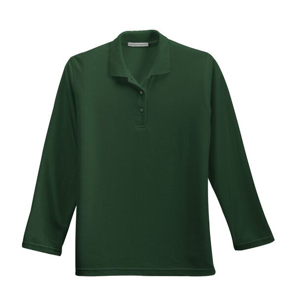 Port Authority® Silk Touch™ Pique Ladies' Long Sleeve Polo