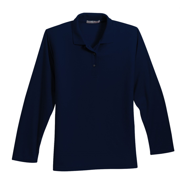 Port Authority® Silk Touch™ Pique Ladies' Long Sleeve Polo