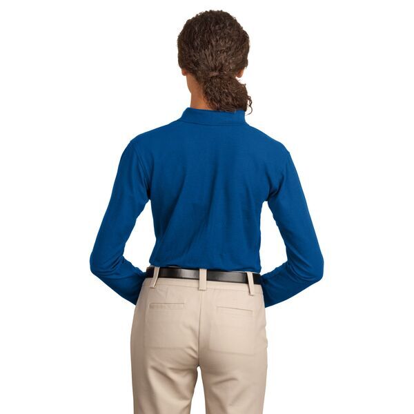 Port Authority® Silk Touch™ Pique Ladies' Long Sleeve Polo
