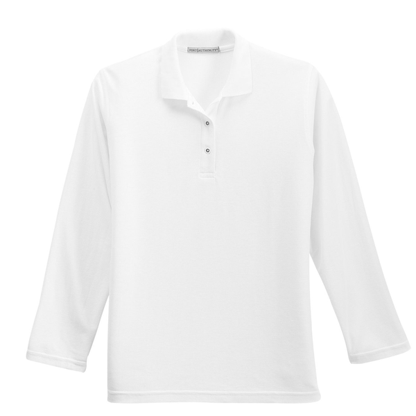 Port Authority® Silk Touch™ Pique Ladies' Long Sleeve Polo