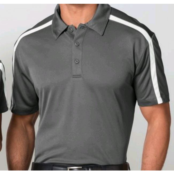 Port Authority® Silk Touch™ Performance Colorblock Stripe Men's Polo