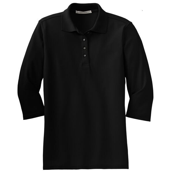 Port Authority® Silk Touch™ Pique Ladies' 3/4 Sleeve Polo