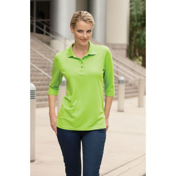 Port Authority® Silk Touch™ Pique Ladies' 3/4 Sleeve Polo