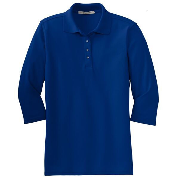 Port Authority® Silk Touch™ Pique Ladies' 3/4 Sleeve Polo