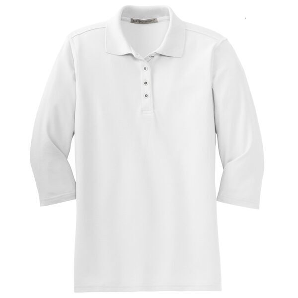 Port Authority® Silk Touch™ Pique Ladies' 3/4 Sleeve Polo