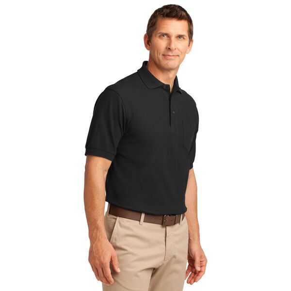 Port Authority® Silk Touch™ Pique Men's Polo with Pocket
