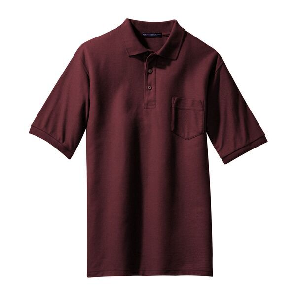 Port Authority® Silk Touch™ Pique Men's Polo with Pocket