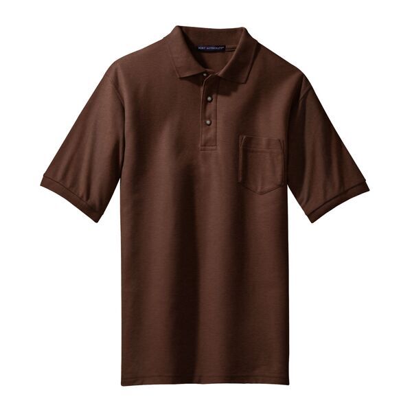Port Authority® Silk Touch™ Pique Men's Polo with Pocket