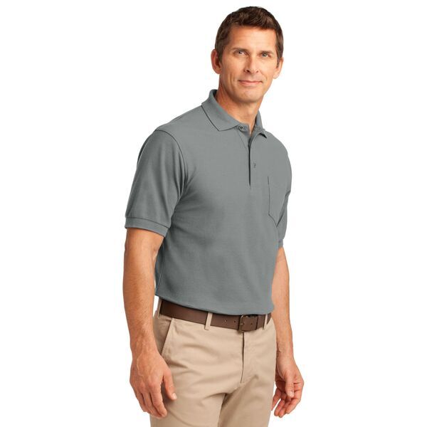 Port Authority® Silk Touch™ Pique Men's Polo with Pocket