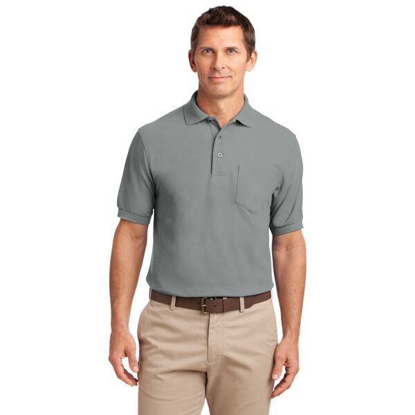 Port Authority® Silk Touch™ Pique Men's Polo with Pocket