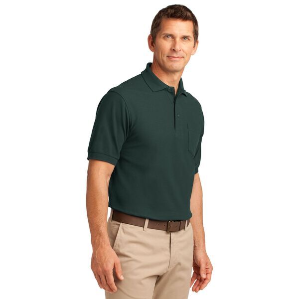 Port Authority® Silk Touch™ Pique Men's Polo with Pocket