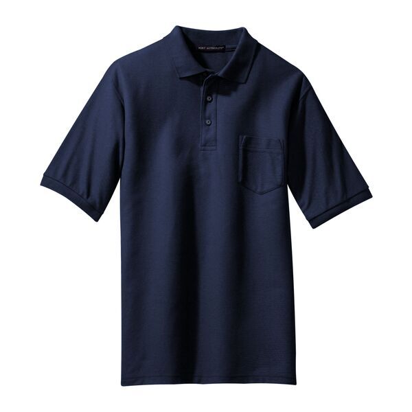 Port Authority® Silk Touch™ Pique Men's Polo with Pocket